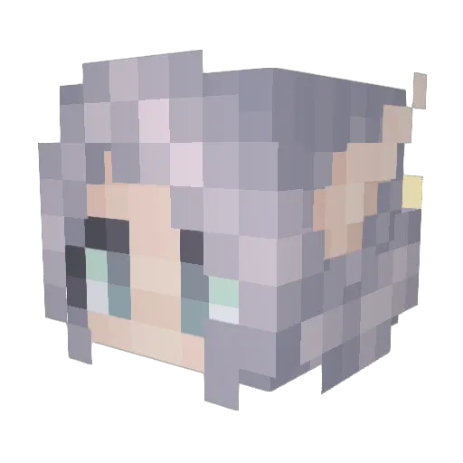GravityTrash Minecraft avatar head, 3D render