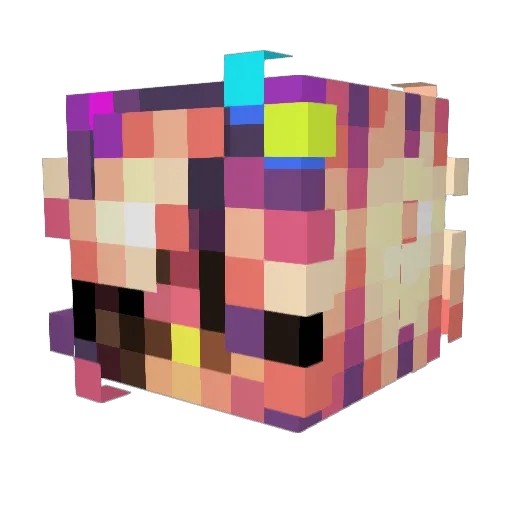 Gravity__ Minecraft avatar head, 3D render