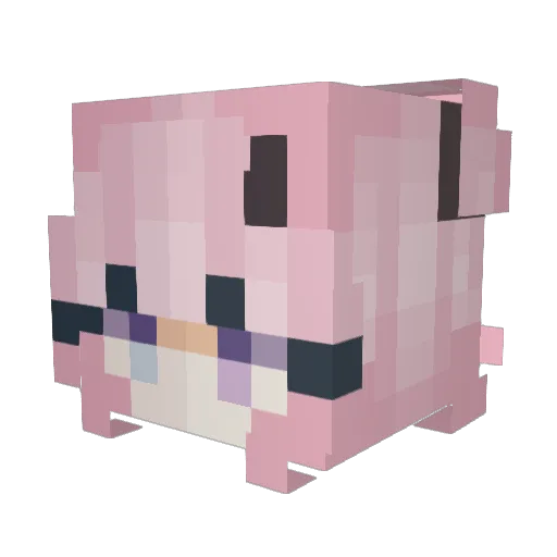 GravyNinja Minecraft avatar head, 3D render