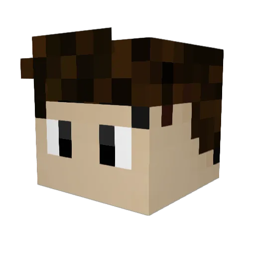 Gravy_12 Minecraft avatar head, 3D render
