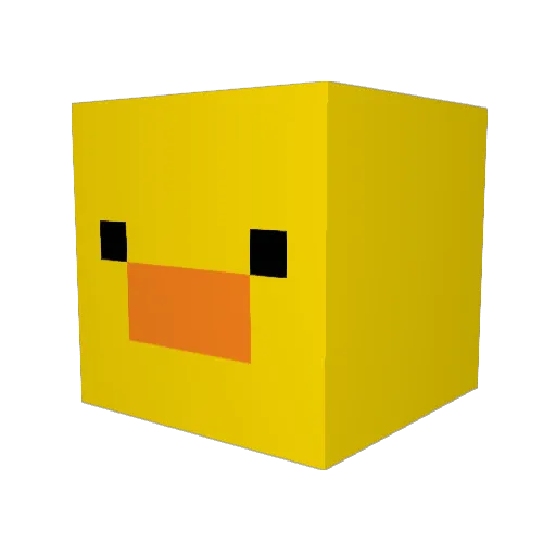 Gravytheduck Minecraft avatar head, 3D render