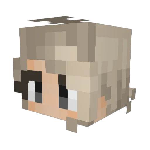 Graxity Minecraft avatar head, 3D render