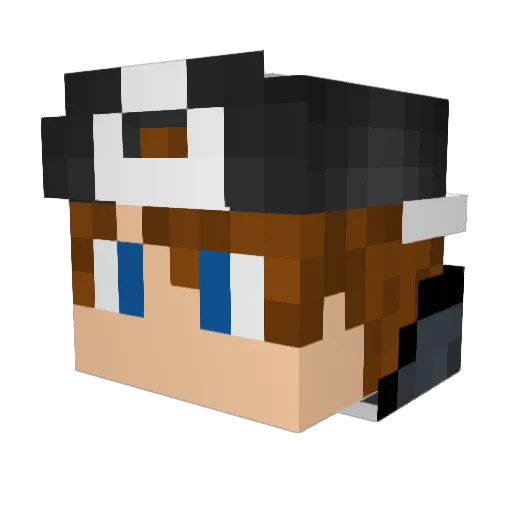 Graxny Minecraft avatar head, 3D render