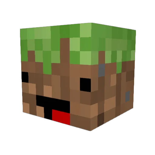 Gray01 Minecraft avatar head, 3D render