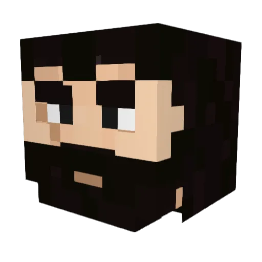 GrayBae44 Minecraft avatar head, 3D render