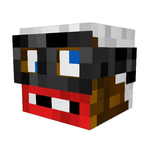 GrayBrutar Minecraft avatar head, 3D render