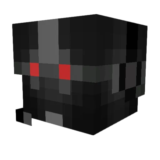 GrayClocker Minecraft avatar head, 3D render