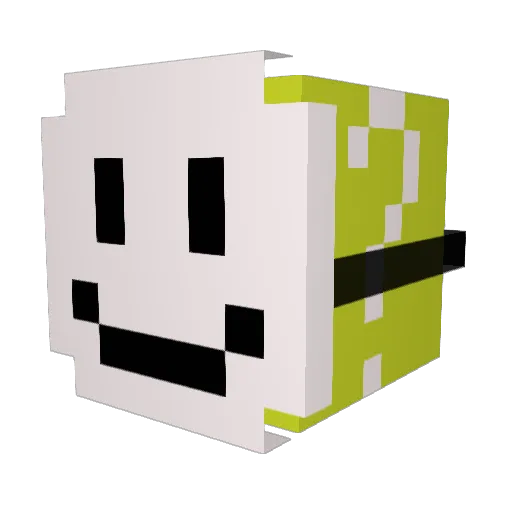 GrayDeep Minecraft avatar head, 3D render