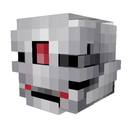 GrayFox451 Minecraft avatar head, 3D render