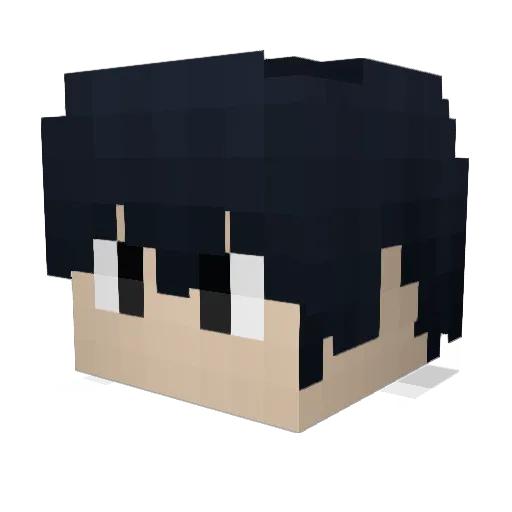 GrayFullbusterEX Minecraft avatar head, 3D render