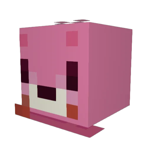 GrayMist Minecraft avatar head, 3D render