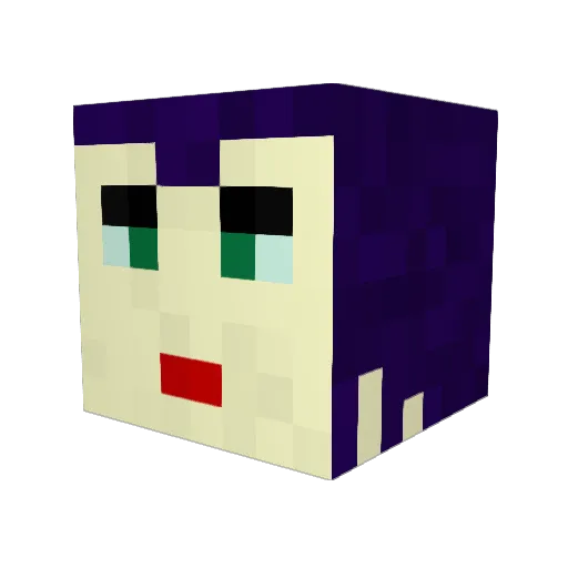 GrayMouser Minecraft avatar head, 3D render