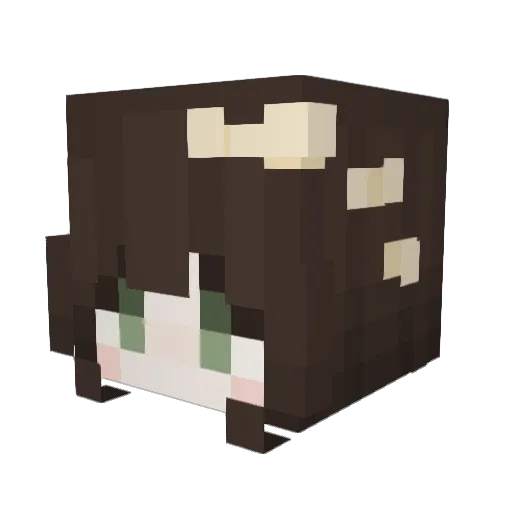 GrayMousey Minecraft avatar head, 3D render