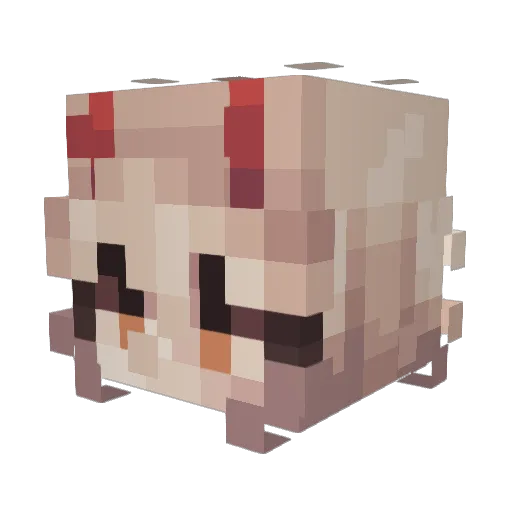 GraySalt Minecraft avatar head, 3D render