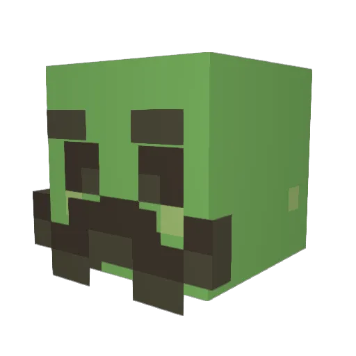 GraySkyshield Minecraft avatar head, 3D render