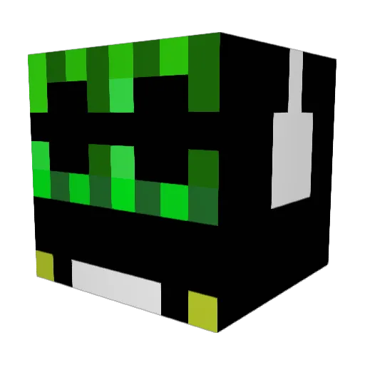 GrayVking Minecraft avatar head, 3D render