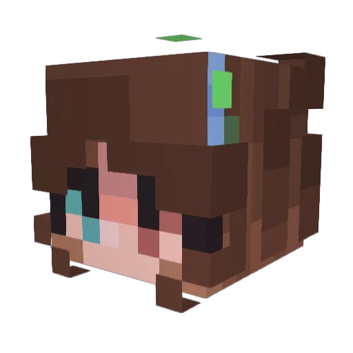 GrayWolfWilder Minecraft avatar head, 3D render