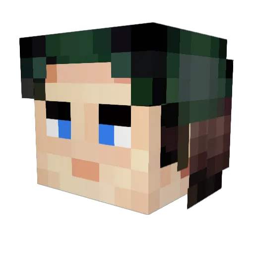 Gray_Cat67 Minecraft avatar head, 3D render