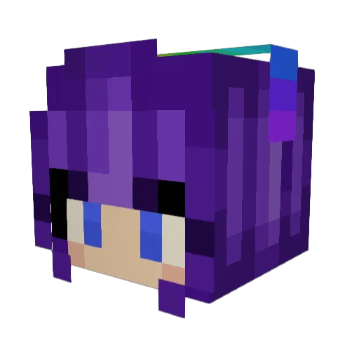 Gray_LoFi Minecraft avatar head, 3D render