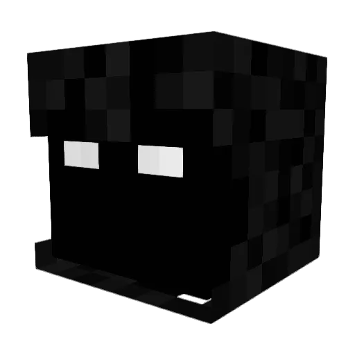 Gray_Scale_ Minecraft avatar head, 3D render
