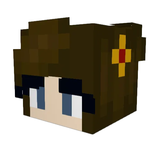 Gray_Space_ Minecraft avatar head, 3D render