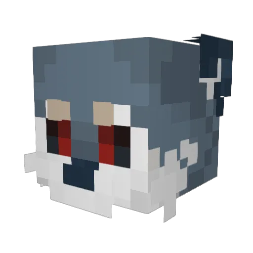 Gray_Wolf19 Minecraft avatar head, 3D render