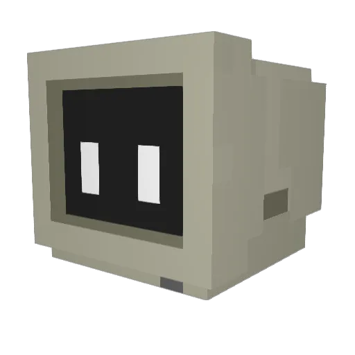 Graybeards Minecraft avatar head, 3D render