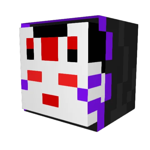 Grayblacklotus17 Minecraft avatar head, 3D render