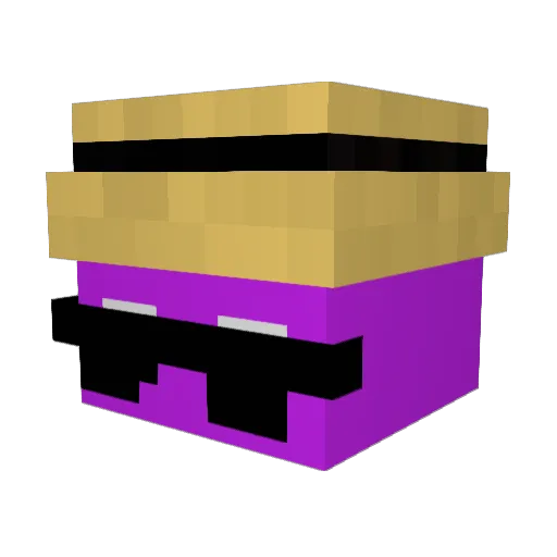 Graybler Minecraft avatar head, 3D render