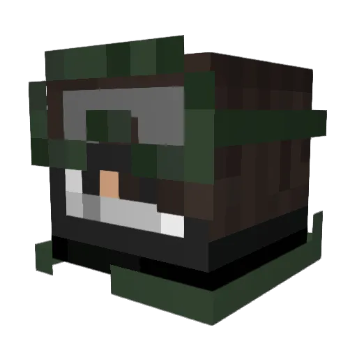 Graybo13 Minecraft avatar head, 3D render