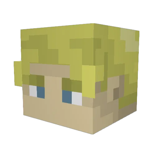 Graycism Minecraft avatar head, 3D render