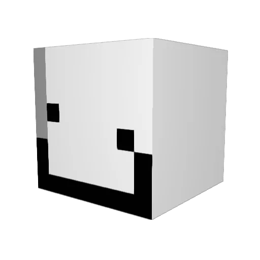 Graycoy Minecraft avatar head, 3D render