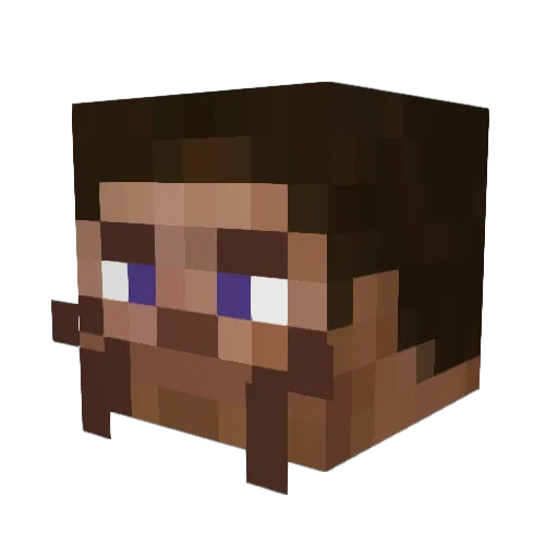 GrayerZZz Minecraft avatar head, 3D render