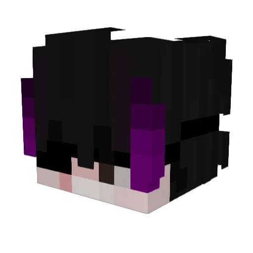 Grayesh Minecraft avatar head, 3D render