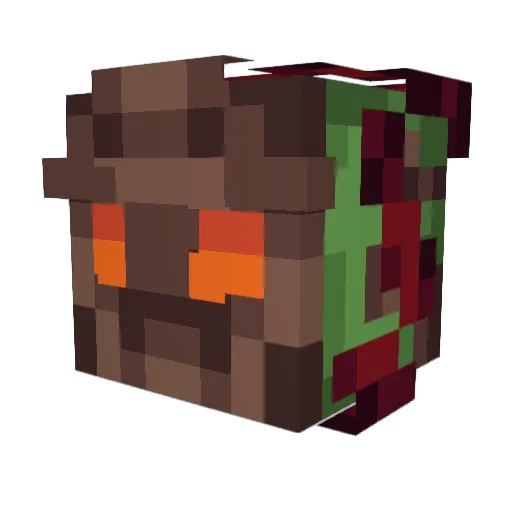 Grayki Minecraft avatar head, 3D render