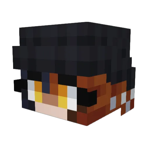 Graykittest Minecraft avatar head, 3D render
