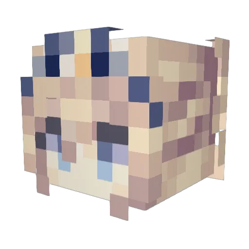 Graylyclouds Minecraft avatar head, 3D render
