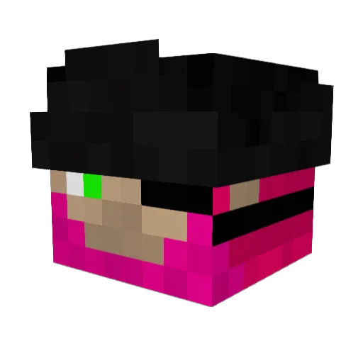 Graymondo Minecraft avatar head, 3D render
