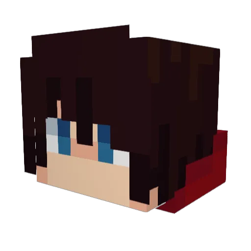 Grayskyz_AV Minecraft avatar head, 3D render