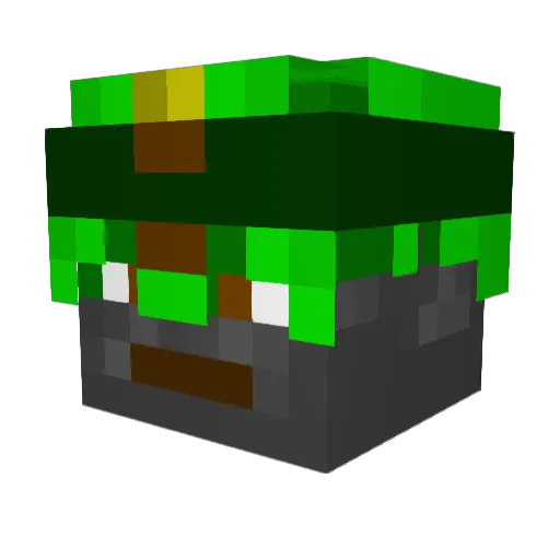 Grayson45 Minecraft avatar head, 3D render