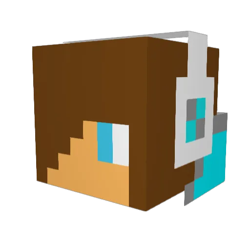 GraysonCraftz Minecraft avatar head, 3D render