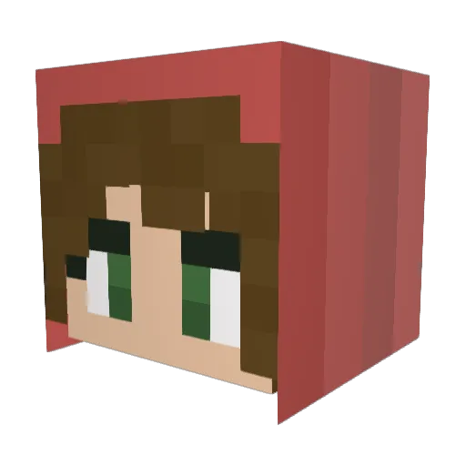 Graystarrr Minecraft avatar head, 3D render