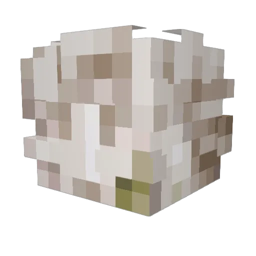 Graystone Minecraft avatar head, 3D render