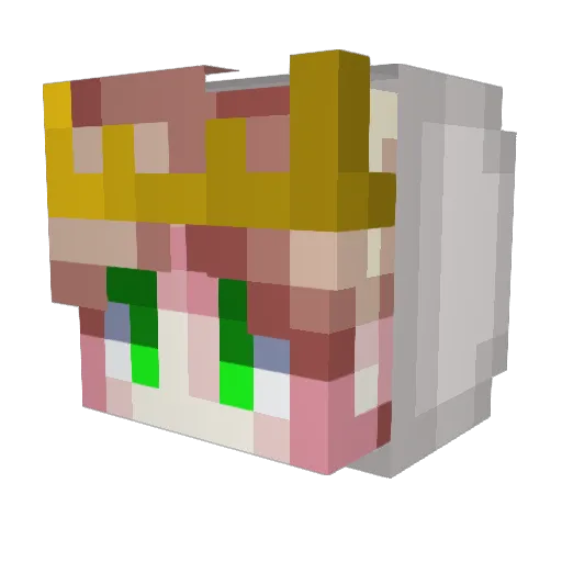 Grazi_Boy Minecraft avatar head, 3D render