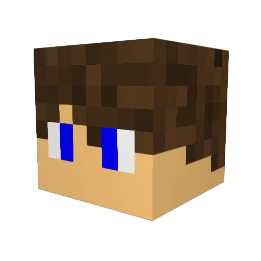 Grazuola Minecraft avatar head, 3D render