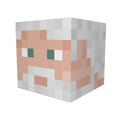 Grbik Minecraft avatar head, 3D render