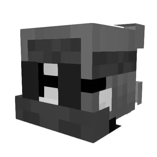 Gre100 Minecraft avatar head, 3D render