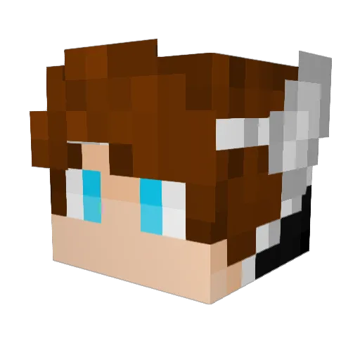 Gre3nMartian Minecraft avatar head, 3D render