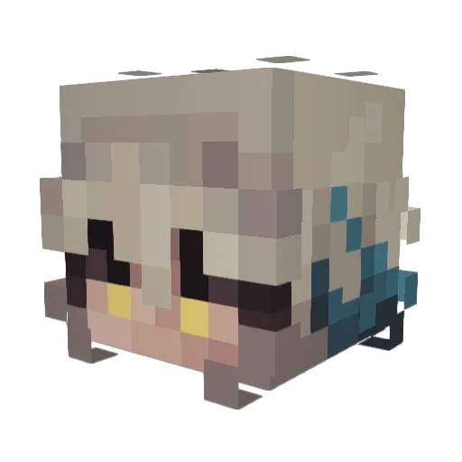 Gre3nhouse Minecraft avatar head, 3D render