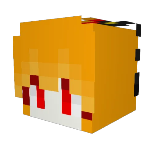 GreATqInG Minecraft avatar head, 3D render